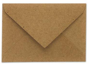 Kraftpapier-Umschlag DIN C6 Nassklebung in kraft braun